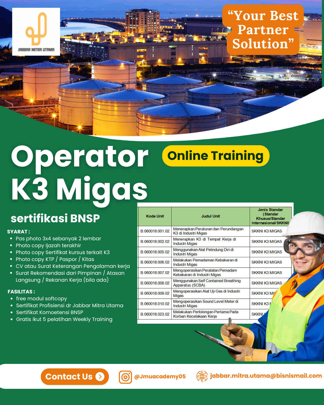Operator K3 Migas